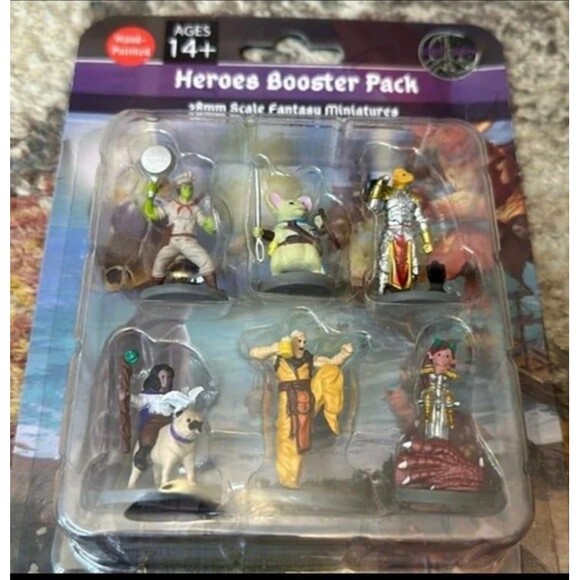 Fantasy Prepainted Starter Miniatures Set Hero Figures Set 1-2 inch - Picture 1 of 1